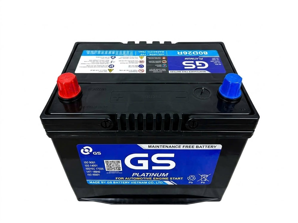 Ắc quy GS Platinum 80D26R cọc thuận